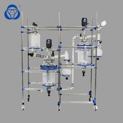 China Mixing Lab Glass Reactor , Glass Reactor Laboratory With Chiller Vacuum Pump for sale