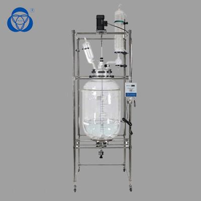 China Process Industry Jacketed Glass Reactor Vessel Fine Chemical Synthesis Applied for sale