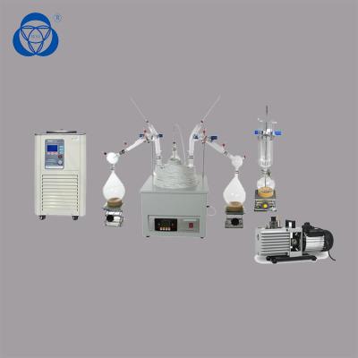 China Glassware Kit Short Path Molecular Distillation System With Cold Trap for sale