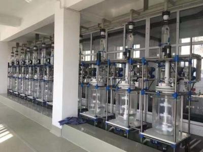 China Reator de vidro Jacketed de aço inoxidável da autoclave da embarcação de reator 304 com condensador 80L da coluna à venda