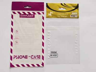 China Cellphone Accessories BOPP Plastic Header Bag low Heat sealing temperature for sale