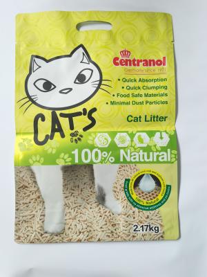 China 2.17KG Capacity Custom Printed Stand Up Pouches Eco Friendly For Cat Litters for sale