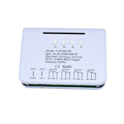 China AC85V To 250V Electronic RF Switch 4Way Wifi RF Smart Switch EWelink Automation Module for sale