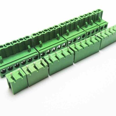 China 5.08mm Pitch PCB Plug-in Screw Terminal Blocks Plug + Straight Pin Header for sale