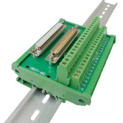 China DB37 D Sub 37 Pin Male Female Dual Connectors Terminal Block Wiring Breakout Board for sale