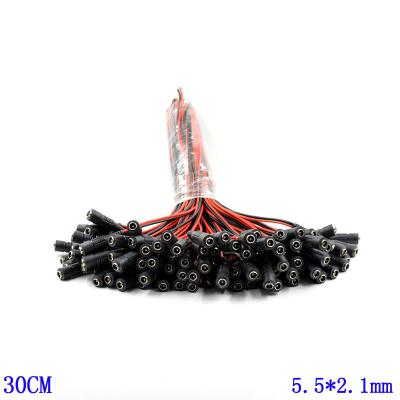 Chine 5.5mm x 2.1mm mâle de câble d'extension de tresse d'alimentation CC de 10 pouces (30cm) à vendre