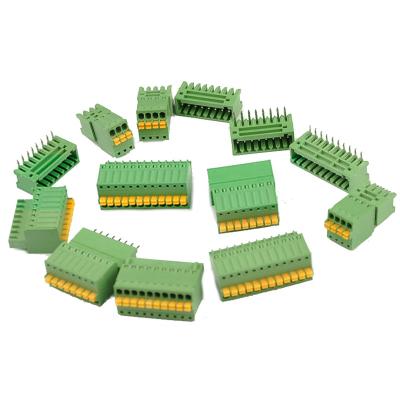 China 2.50mm Pitch Screwless Spring Crimping Pluggable PCB Terminal Blocks for sale
