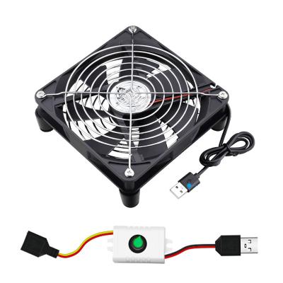 Chine 5V Adjustable USB Computer Chassis Cooling Fan Radiator Cooling Fan Router Cooling Fan 120X120X25mm à vendre