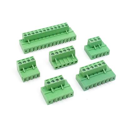 China 5.08mm Pitch PCB Plug-in Screw Terminal Blocks Plug Straight Pin Header with Flange for sale