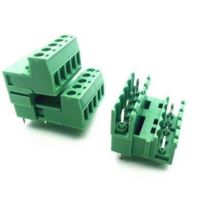 China 5.08mm Pitch Dual Row Jointable PCB Pluggable Screw Terminal Blocks Plug Pin Header for sale