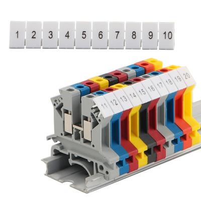 China ZB6 UK2.5B UK5N Din Rail Terminal Blocks Maker Strips with Number Printed for sale
