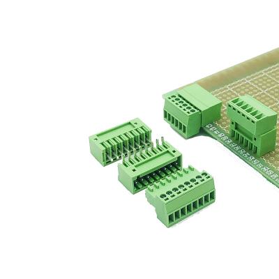 China 2.54mm Pitch PCB Screw Terminal Blocks Plug + Pin Header 125V 4Amp for sale