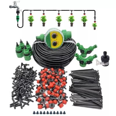 China 30 Meters Garden Hose Fittings Watering Drip Irrigation System Set Automatic Timer Switch for sale
