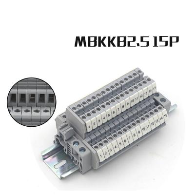 China MBKKB2.5 MBKKB-2.5 Dual Layer Screw Clamp DIN Rail Terminal Blocks Kit 500V 24A for sale