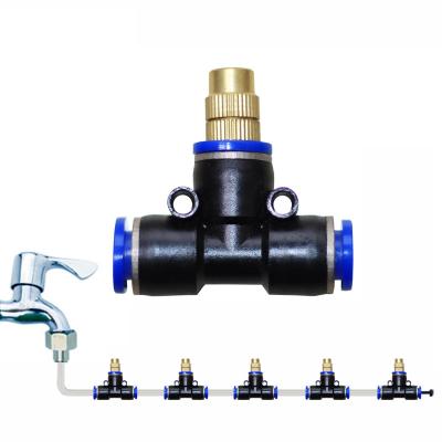 China Atomization Water Misting Brass Nozzle Connectors Low Pressure Watering Irrigation Accessories for sale