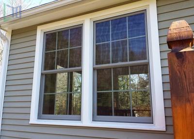 China Europe Style Double Hung Aluminium Windows Double Glazed With Grilles for sale
