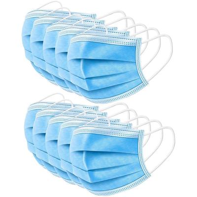 China Melt Blown Fabric 3 Ply Disposable Face Mask Health Protection Virus Shut Out for sale