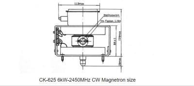 Κίνα Συμπυκνώνοντας το ξεπαγώνοντας Magnetron συνεχών κυμάτων μικρόκυμα 6kW 7,2 kV προς πώληση