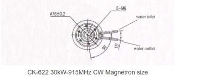 China Micro-ondas 2,8 A 0,01 Ω do magnétron da onda contínua Thawing da aglomeração à venda