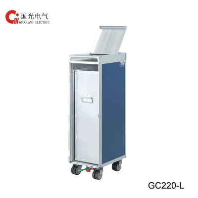 China Aluminum Waste Collection Cart 405*302*1030mm For Airplane for sale