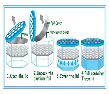China 185g/240g/260g/300g Households Dehumidifier Calcium Chloride Granules Humidity Control Storage Box for sale