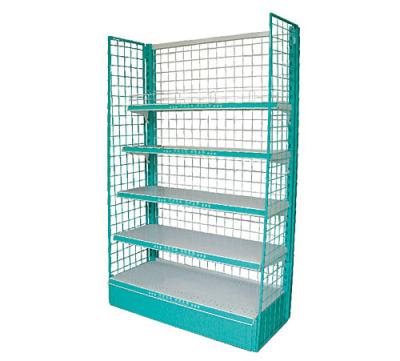 China Grinding Back Panel Grocery Store Shelving , 120kg / Layer Showroom Display Racks for sale
