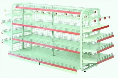 China Single Sided Metal Display Shelving Six Layers Cold Rolled Steel Material for sale
