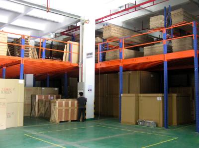 China Conveninet Storage Industrial Mezzanine Floors , 500kg - 1000kg Per Square meter for sale