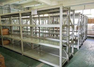 China Blue Or White Color Light Duty Metal Shelving Warehouse Storage Racks 4 Layers for sale