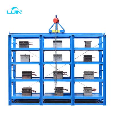 China High Quality Full Open Roll-Out Shelving Heavy Duty Drawer Type Mold Rack Steel Injection Mould Racking for sale