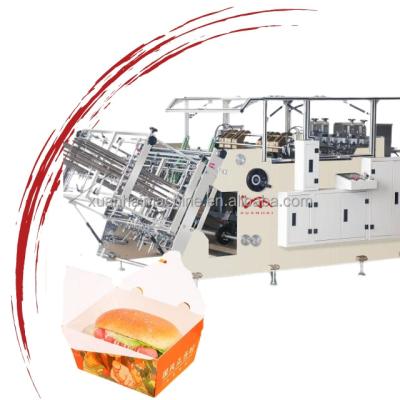 China High Speed Biodegradable Hot Dog Box Paper Lunch Box Making Machine for Take Away Food for sale