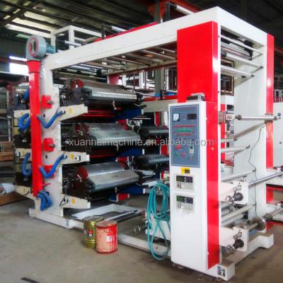 China automatic high precision roll paper 4 color flexo printing machine pp non woven plastic flexo printer bag printing machine price for sale