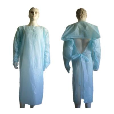 Chine Robes en plastique jetables respirables, habillement médical jetable d'anti sang à vendre