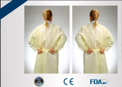 China Fluid Resistant Disposable Isolation Gown , Multi - Ply Non Woven Surgical Gown for sale