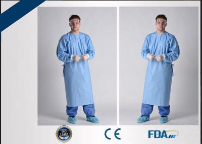 China Lightweight Disposable Surgical Gown Fluid Resistant With Knitted Cuff for sale