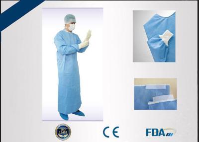 China Sterile Disposable Surgical Gown , Anti Fluid Non Woven Isolation Gown for sale