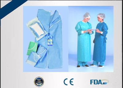 China Alto rendimiento azul disponible del vestido quirúrgico para el sitio de operación del hospital en venta