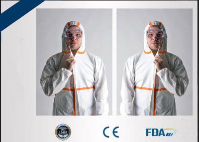 China Liquid Proof Disposable Protective Coveralls Eco Friendly With Hood for sale