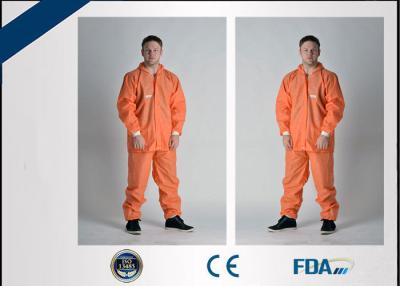 China Waterproof Chemical Resistant Disposable Coveralls With Elastic Cuff for sale