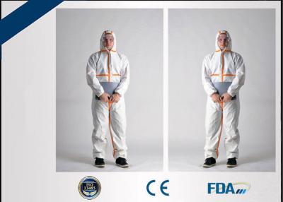 China Latex Free Disposable Coverall Suit Fluid Resistant For Clinic / Medical Laboratory for sale