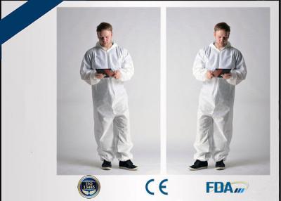 China Hooded Disposable Waterproof Overalls Breathable For Medical Laboratory for sale