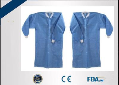 China Fiberglass Free Disposable Lab Gowns Non Toxic With Elastic / Knitted Cuff for sale