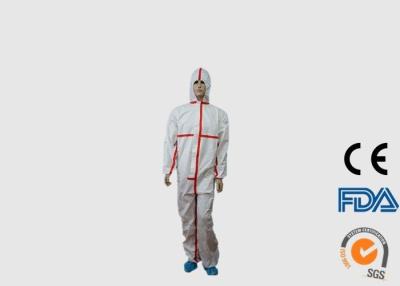 China Breathable Disposable PPE Coveralls , Type 4 5 6 Chemical Resistant Disposable Coveralls for sale