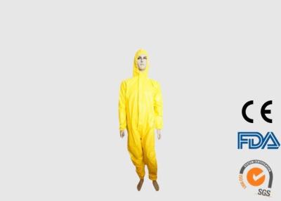 China Lightweight Disposable Protective Clothing Yellow Color For Pesticide Spraying for sale