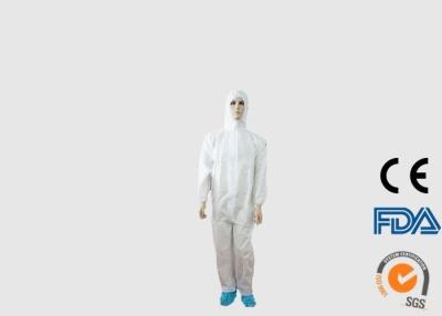 China Environmentally Friendly Disposable PPE Coveralls With Front Zipper Closure for sale