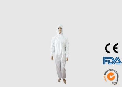 China Anti Static Throw Away Overalls For Pharmaceutical Factory / Laboratory for sale