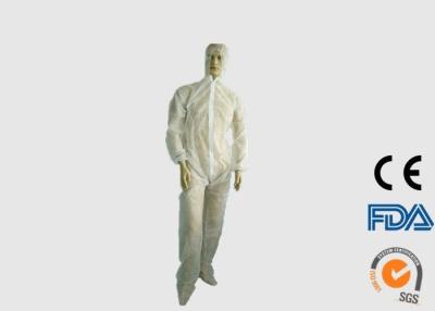 Κίνα Μπροστινό φερμουάρ άσπρο χρώμα φορμών περάτωσης με κουκούλα αναπνεύσιμο μίας χρήσης προς πώληση