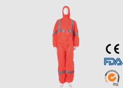China Batas disponibles del PPE del polvo anti, guardapolvos anaranjados disponibles encapuchados en venta