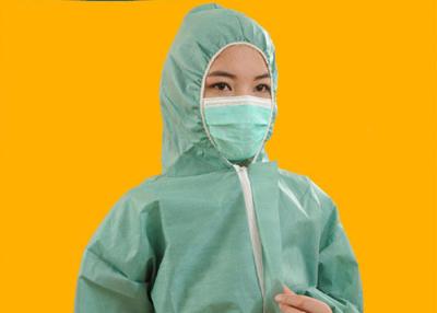 China SMS Disposable Hooded Coveralls , Flexible Disposable Protective Clothing for sale