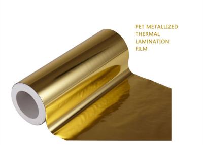 China Golden Coating PET Laminating Film Polyester Packaging 1000mm For Cardboard Paper for sale